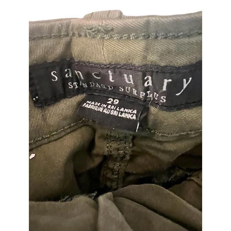 Sanctuary Sanctuary Standard Chino Pants Army Green Women's 29 Size 29" - 3 Thumbnail