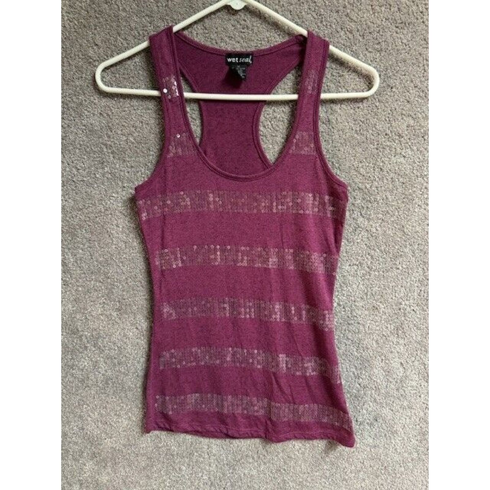 Other Wet Seal Tank Top Women XS Sequins Embellished Fairy 90s Y2K Size XS / US 0-2 / IT 36-38 - 1 Thumbnail