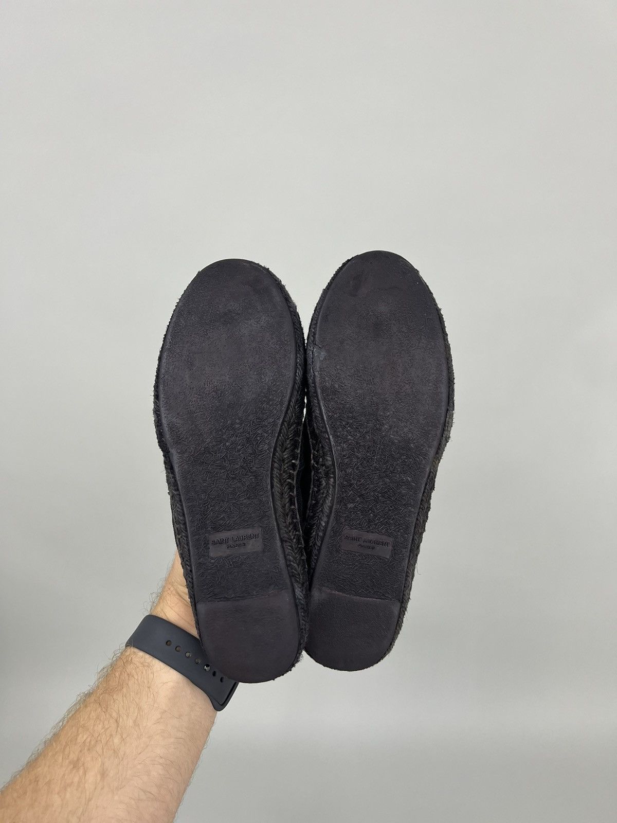 Saint Laurent Paris Saint Laurent Womens Espadrilles Black Size 37 Size US 7 / IT 37 - 10 Thumbnail