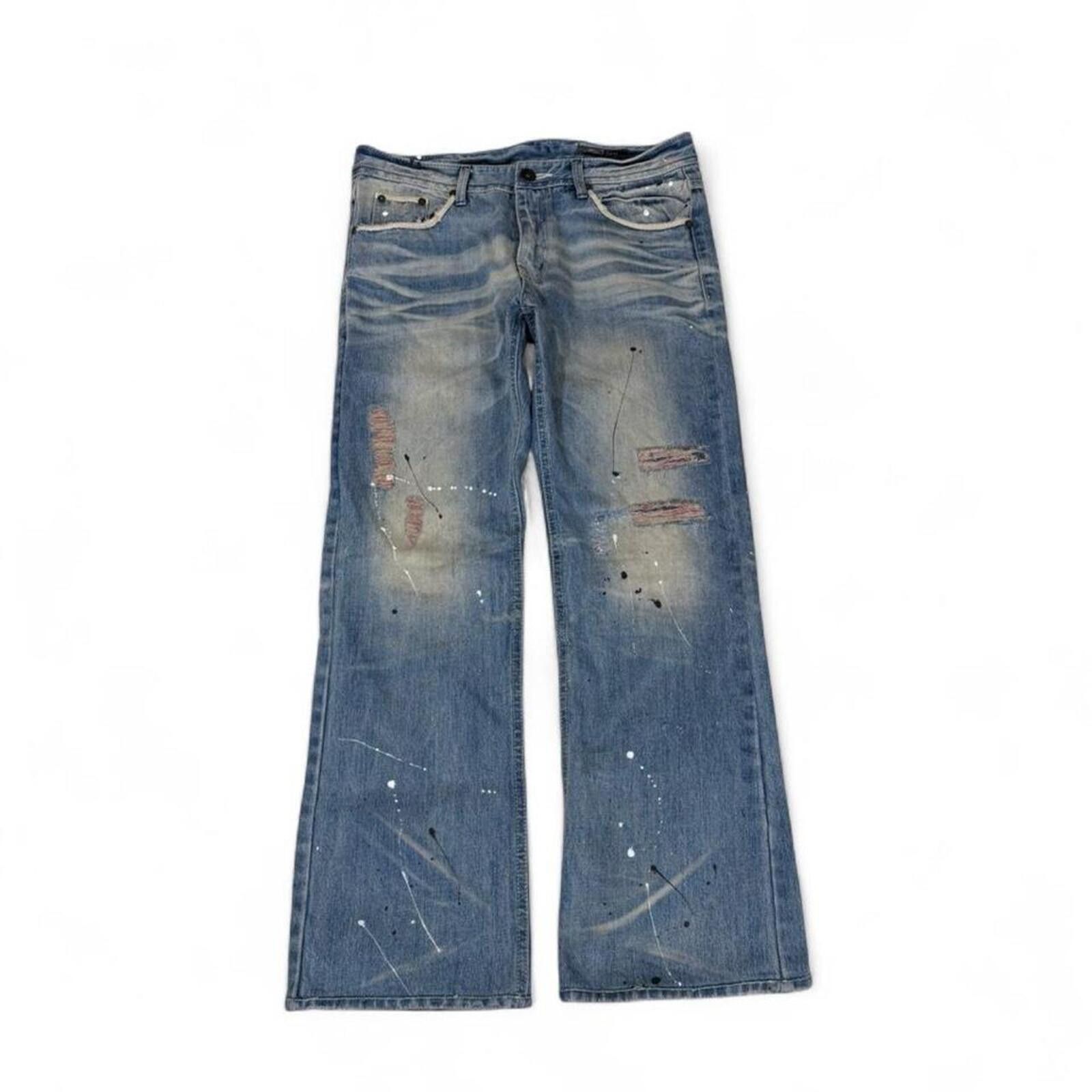 Other Vintage style Plan B straight fit unique shade denim jeans Size US 33 - 2 Thumbnail