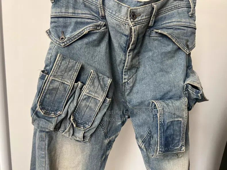 Julius Julius SIZE:3 Washed Denim Cannon Pants Size 22" - 6 Thumbnail