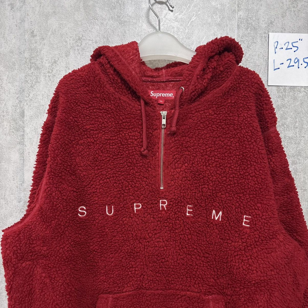 RARE SUPREME SHERPA FLEECE FW2015 RED XL