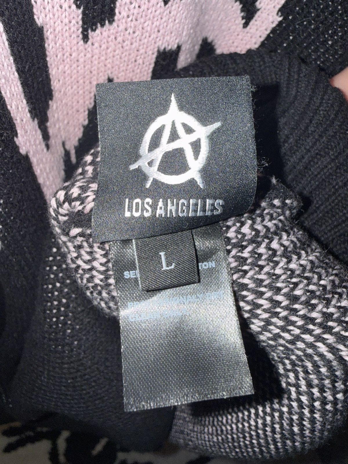 Revenge Revenge Anarchy Knit Sweater Black/Pink Size US L / EU 52-54 / 3 - 5 Thumbnail