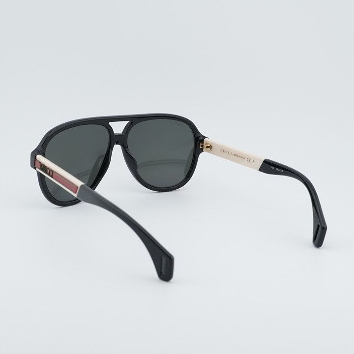 Gucci Gucci GG0463S 002 Sunglasses Black Aviator Frame, Grey Size ONE SIZE - 10 Thumbnail