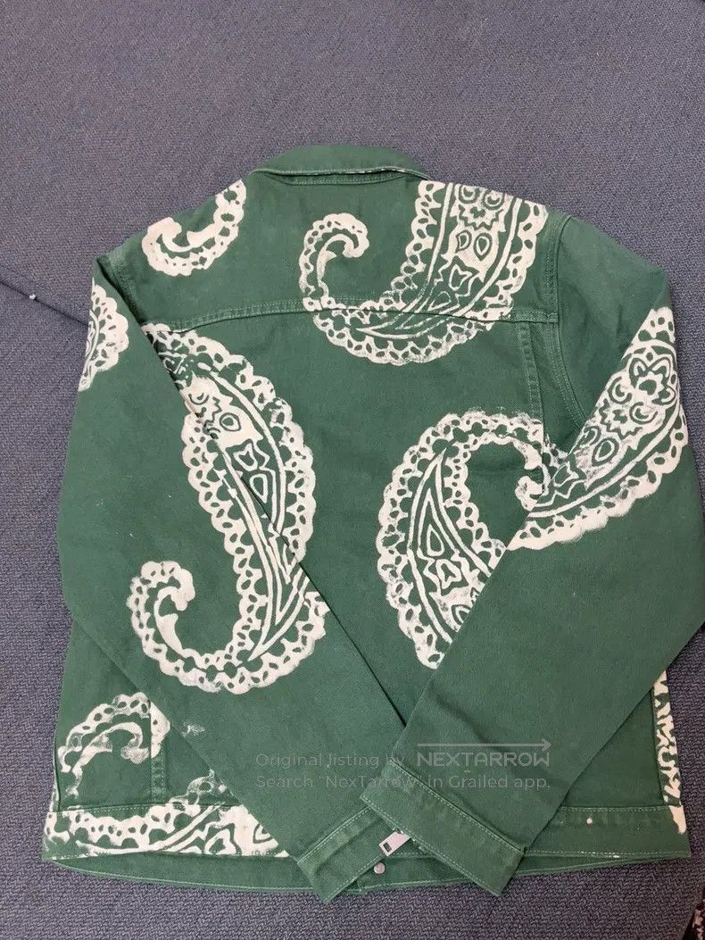 424 424 Green Cashew Flower Denim Jacket Size US M / EU 48-50 / 2 - 6 Thumbnail