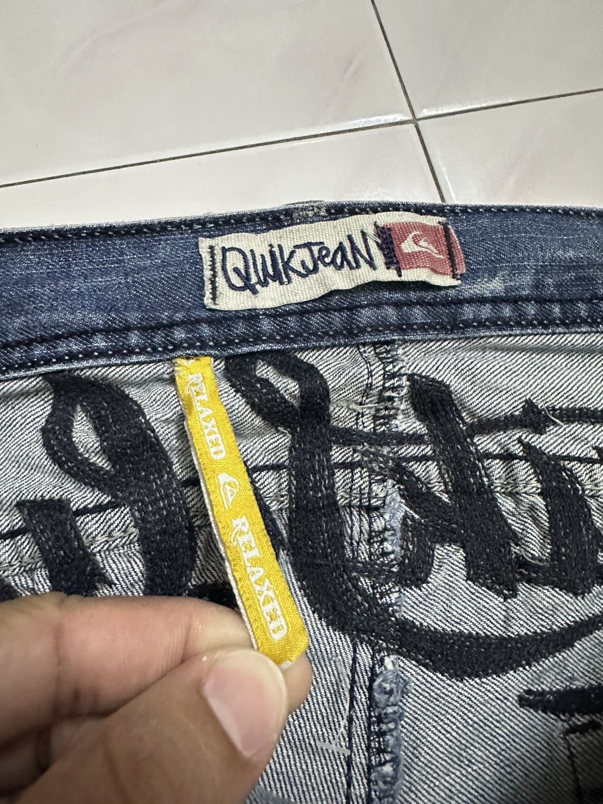 Rick Owens 2000s Quiksilver Embroidered Jeans Y2K Goa Lgb Jnco Style Size US 36 / EU 52 - 9 Thumbnail