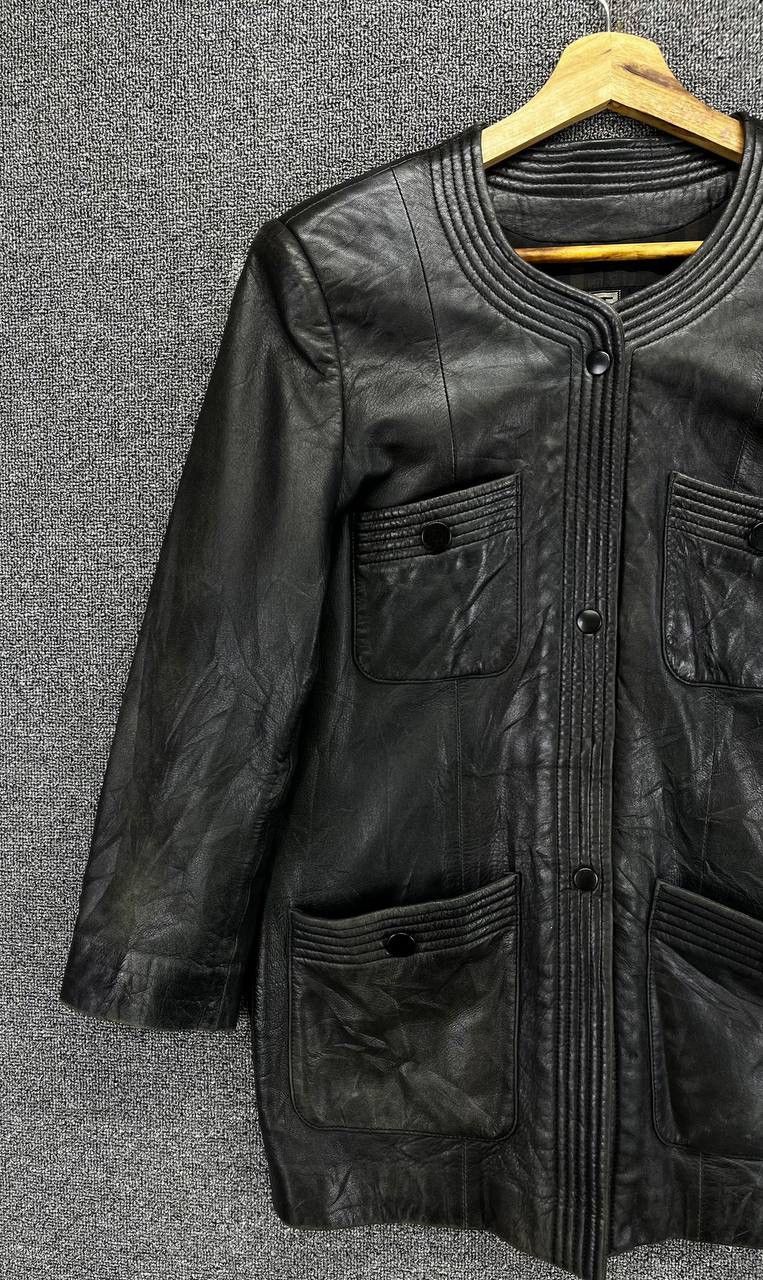 Pierre Balmain Vintage Pierre Balmain Luxury Button Up Leather Jacket Size M / US 6-8 / IT 42-44 - 3 Thumbnail