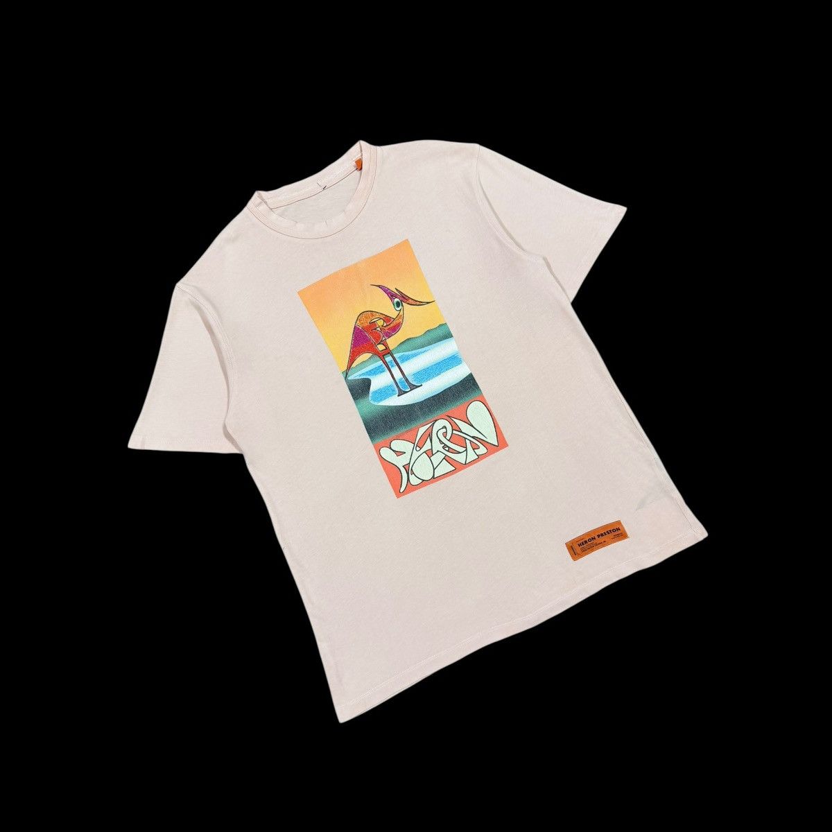 Heron Preston Orange Flamingo Embroidery Heron Preston Tee Size US L / EU 52-54 / 3 - 6 Thumbnail