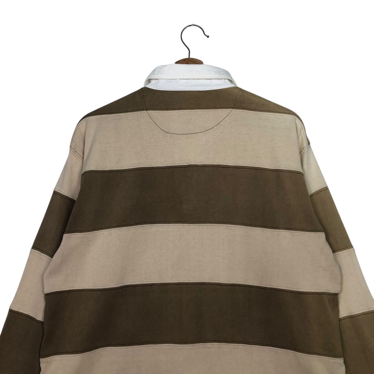 Japanese Brand 🔥VINTAGE LONG SLEEVE POLO COLLAR CONVERSE STRIPED DESIGN Size US L / EU 52-54 / 3 - 12 Thumbnail