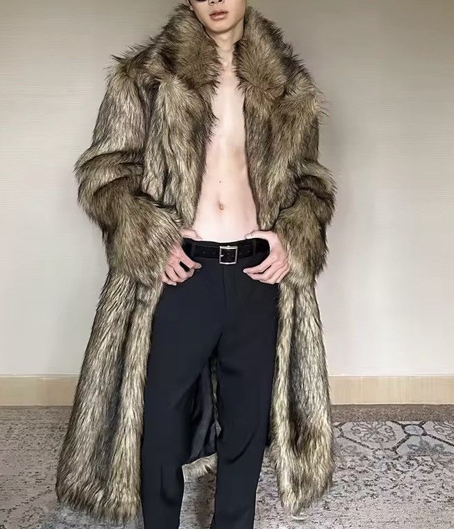 Other Faux Fur Designer Streetwear Maxi Winter Warm Men’s Coat Size US XL / EU 56 / 4 - 7 Thumbnail