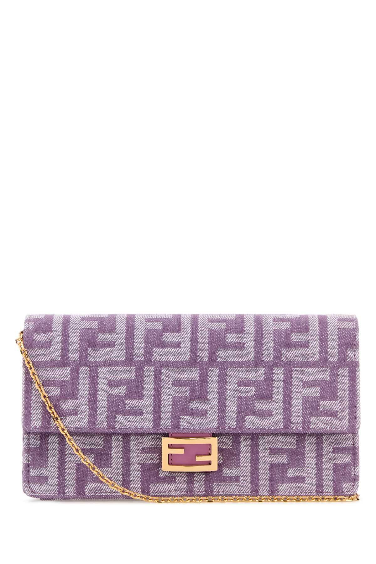 Fendi Embroidered Denim Wallet Size ONE SIZE - 1 Thumbnail