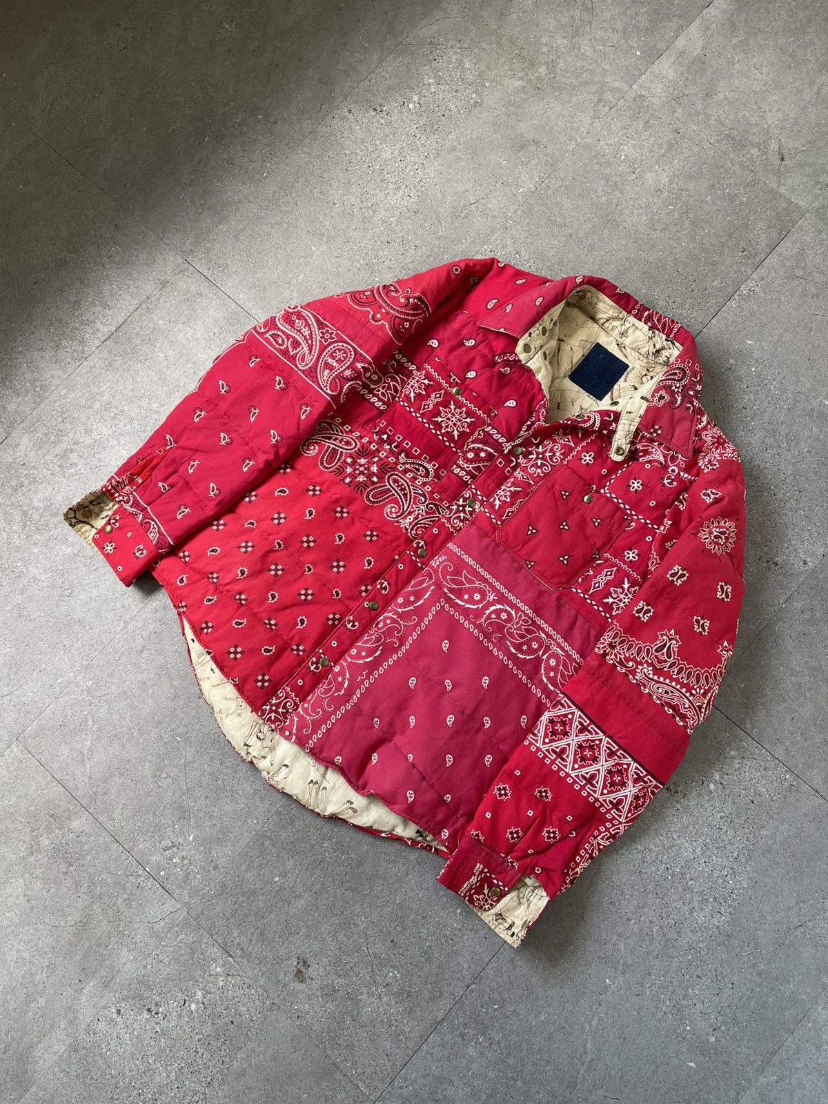 Visvim Visvim FW16 ICT Kerchief down JKT Red Bandana Size US L / EU 52-54 / 3 - 5 Thumbnail