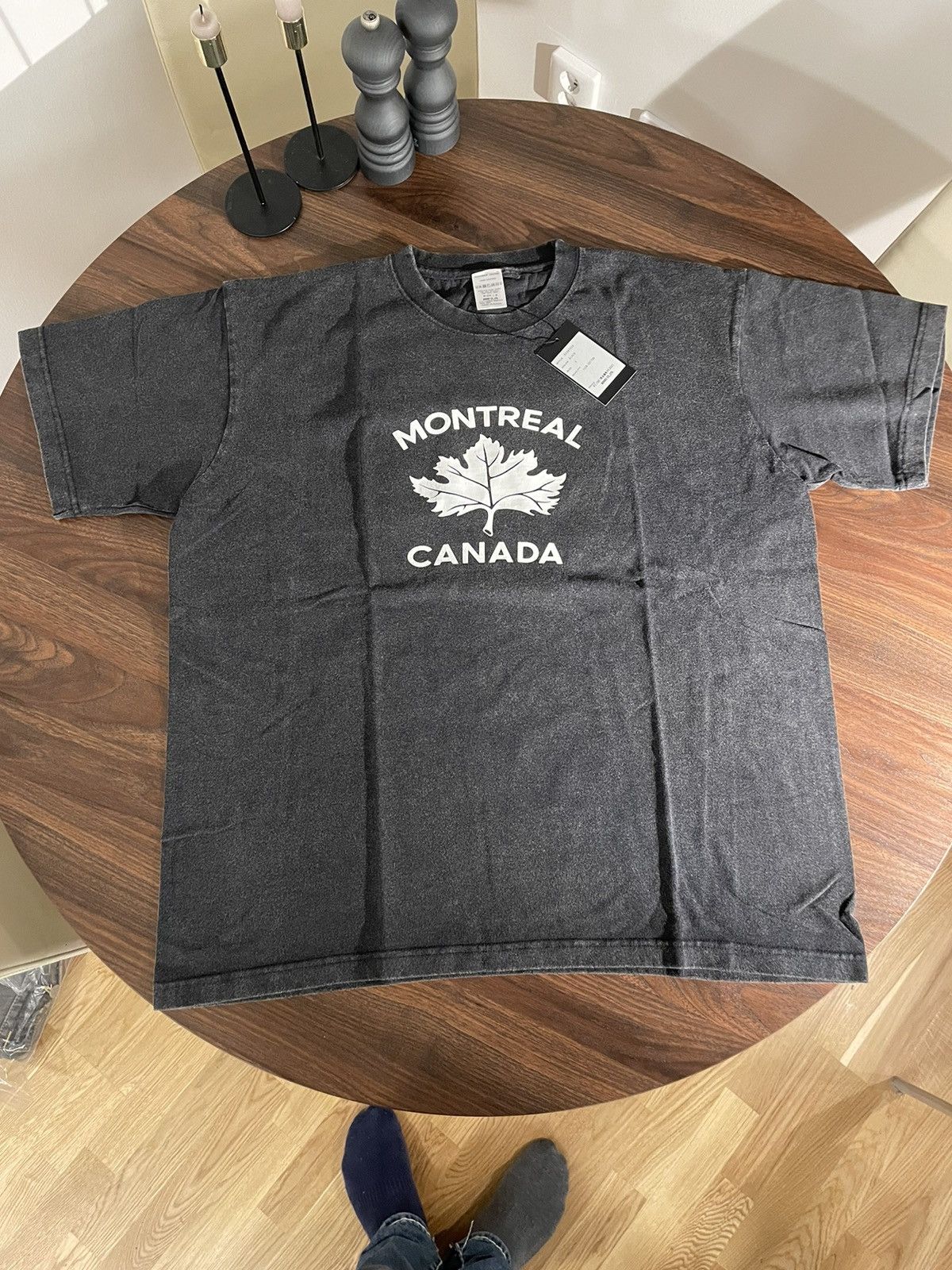 image of Number N Ine Number (N)Ine, Montreal Tee, Black, Men's (Size Large)
