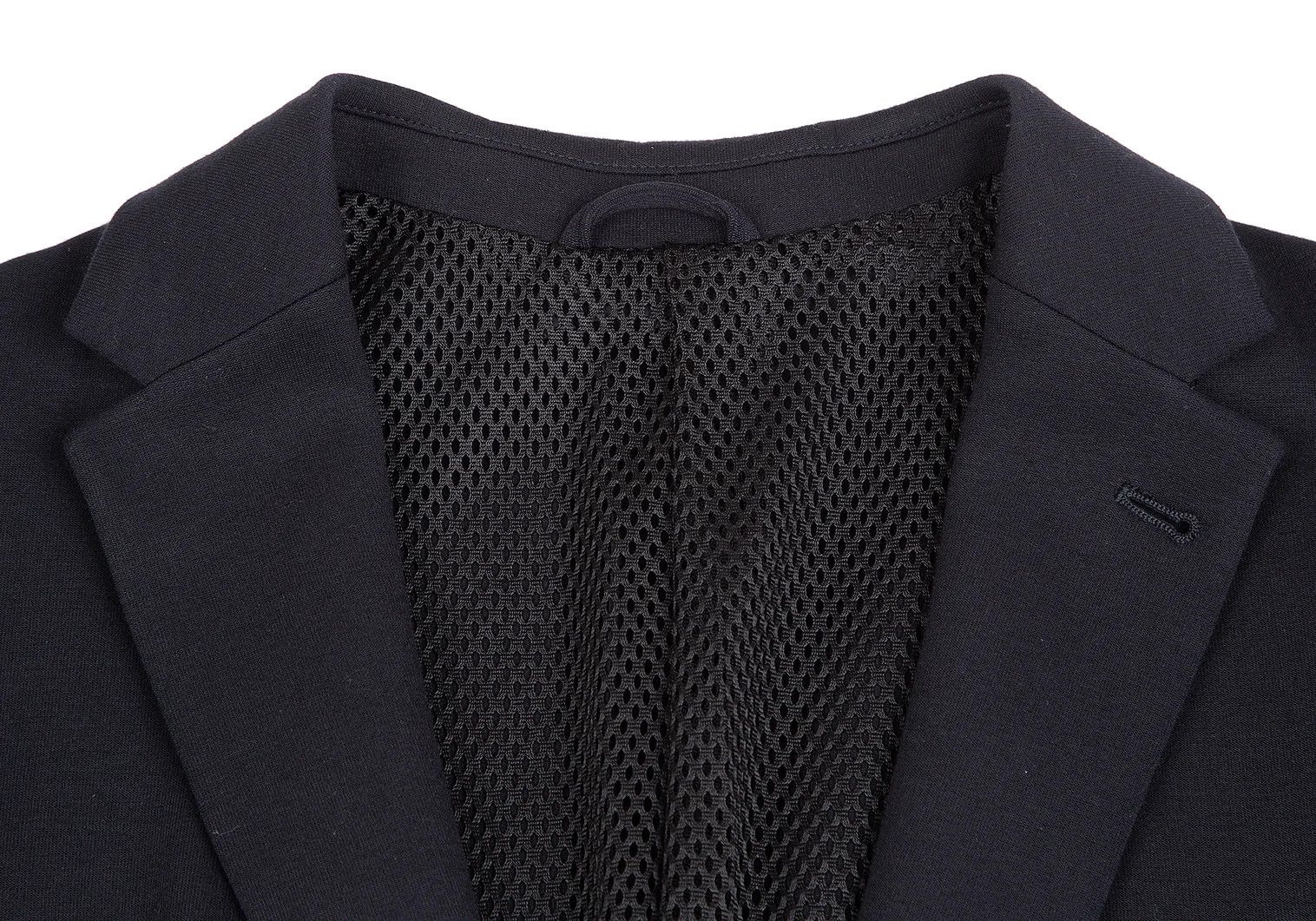 Emporio Armani Stretch Mesh Back Jacket in Dark Navy, Size 54 Size US L / EU 52-54 / 3 - 3 Thumbnail