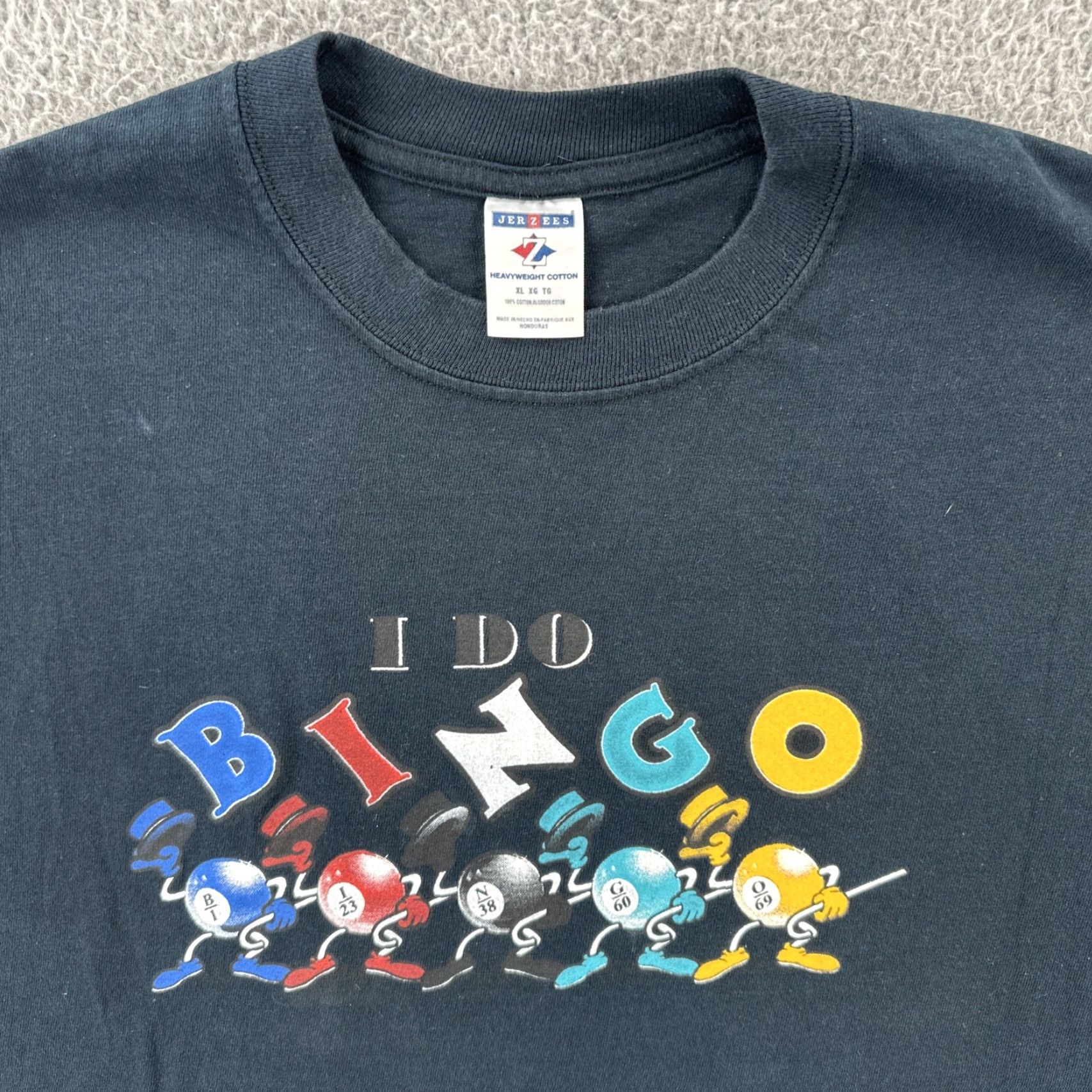 Jerzees VINTAGE Jerzees Adult XL Black Short Sleeve T Shirt I Do Bingo Graphic Print Y2K Size US XL / EU 56 / 4 - 5 Thumbnail