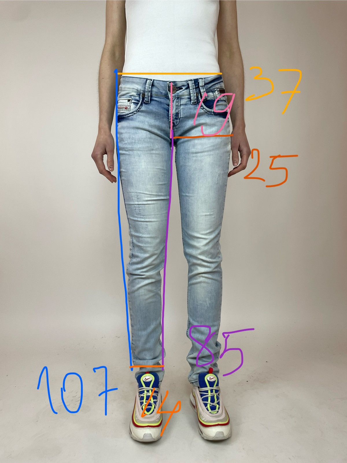 Designer × Diesel Diesel jeans low rise Womens size W27 Size 27" / US 4 / IT 40 - 11 Thumbnail
