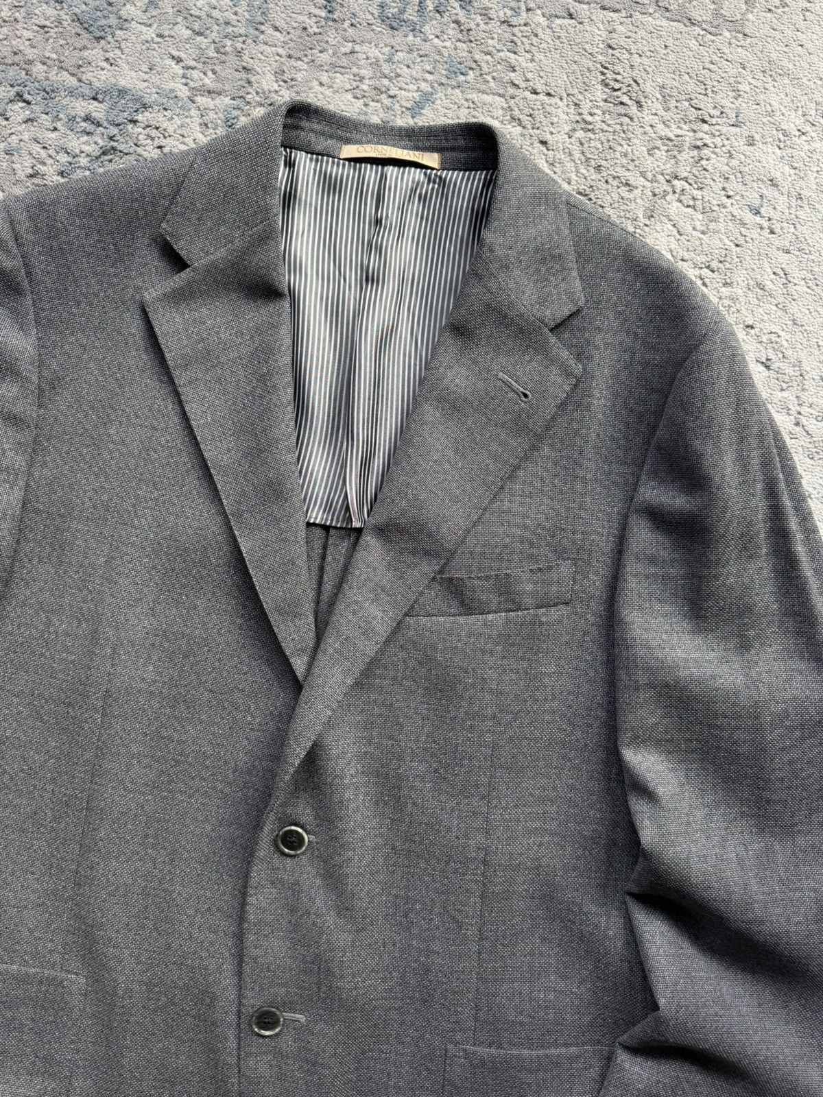 Corneliani Corneliani Gray Extrafine Wool blazer Jacket Size 54 R Size 54R - 3 Thumbnail