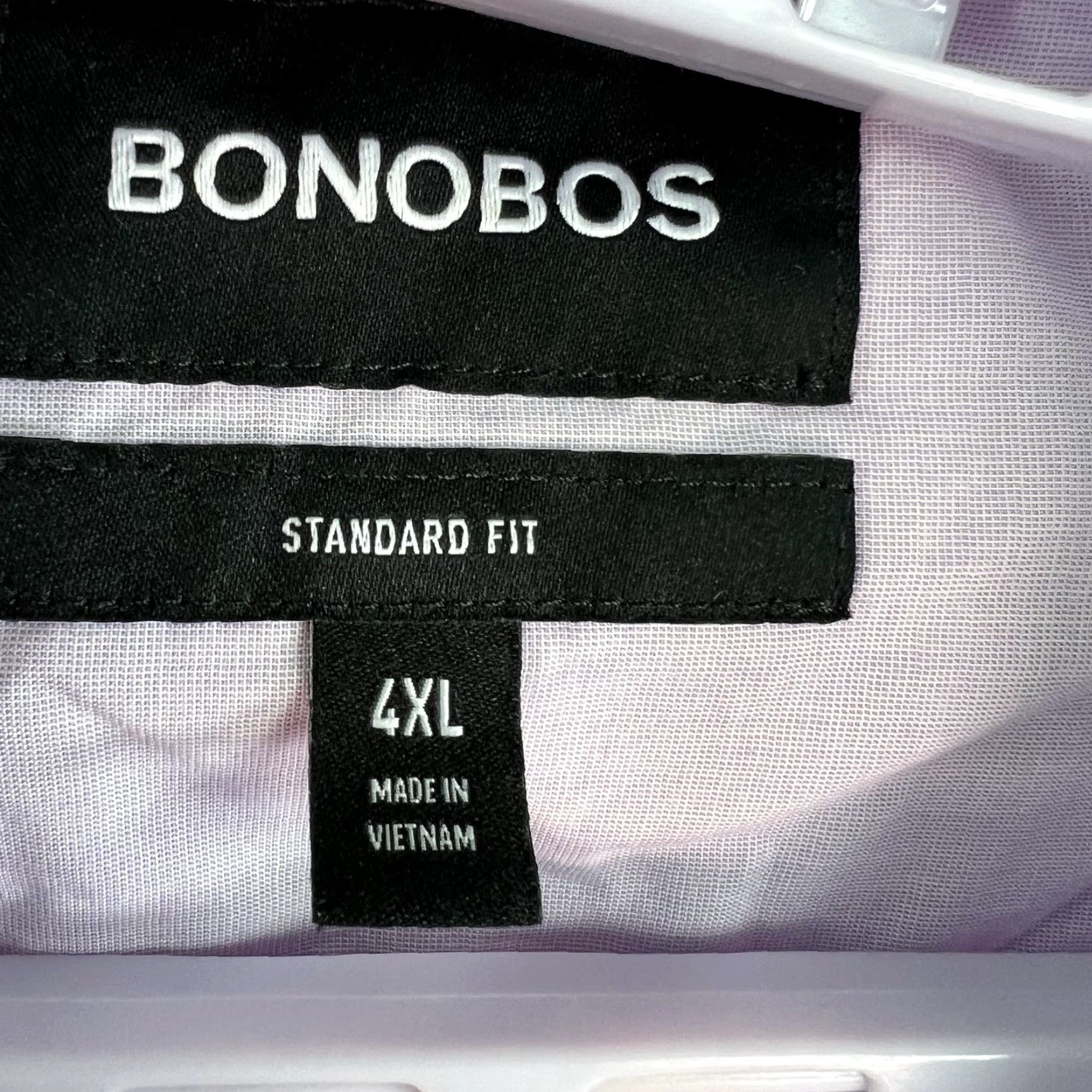 Bonobos VINTAGE Bonobos Men’s Dress Shirt Button-Up Long Sleeve Purple 4XL Cotton City, Classic, Preppy Size 48R - 4 Thumbnail