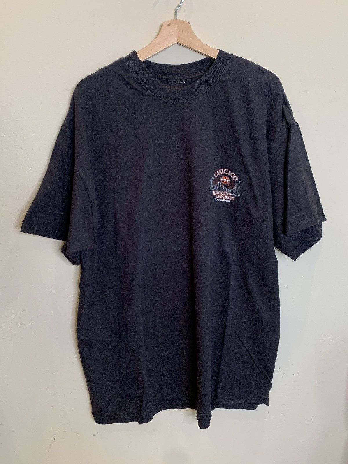 Harley Davidson × Vintage *RARE* Vintage 2003 Harley Davidson Chicago Gangster T-Shirt Size US XXL / EU 58 / 5 - 2 Thumbnail