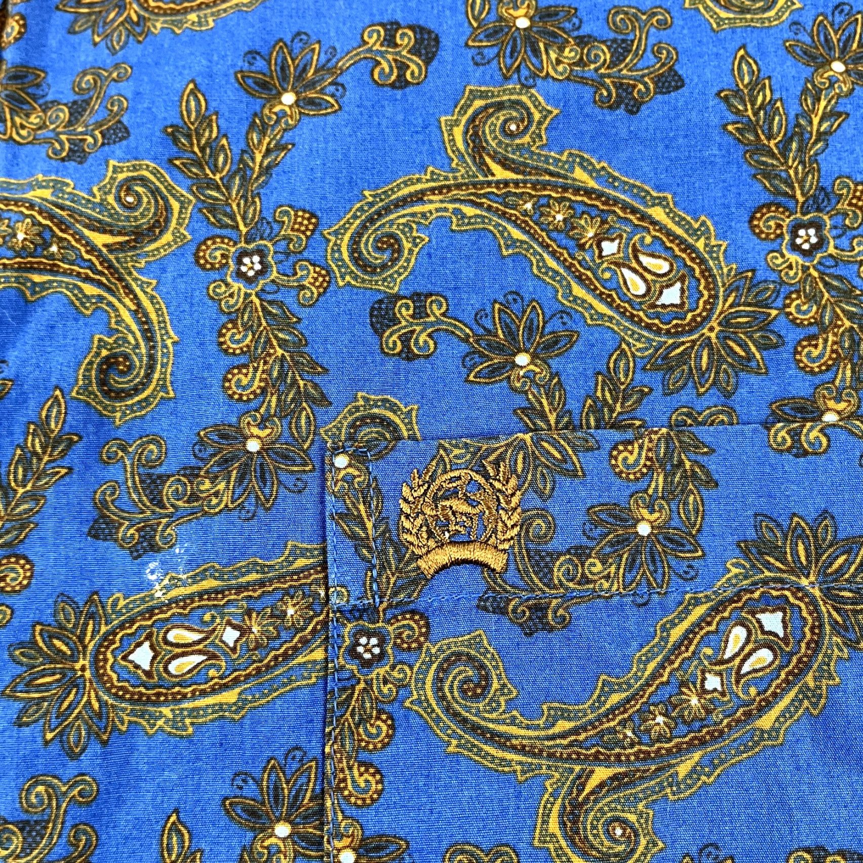 Vintage CINCH Shirt Mens Large Blue Paisley Western Wear Cowboy Button Down Long Sleeve Size US L / EU 52-54 / 3 - 2 Thumbnail