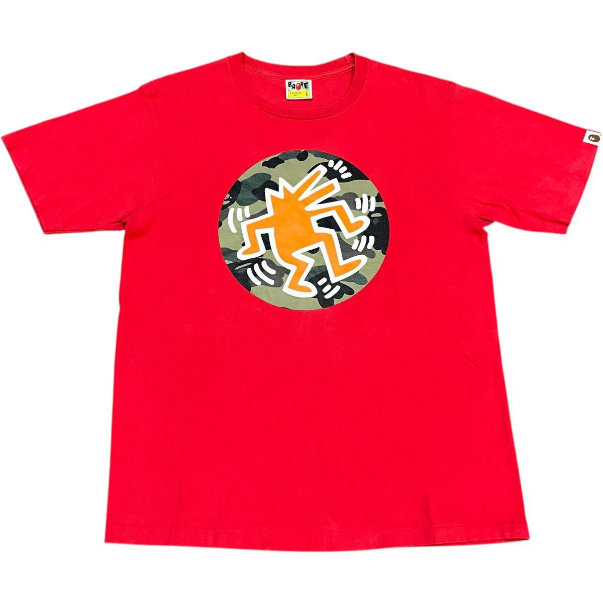 Bape × Keith Haring Bape x Keith Haring Tee 5 Red Hombre Streetwear Size US L / EU 52-54 / 3 - 1 Thumbnail