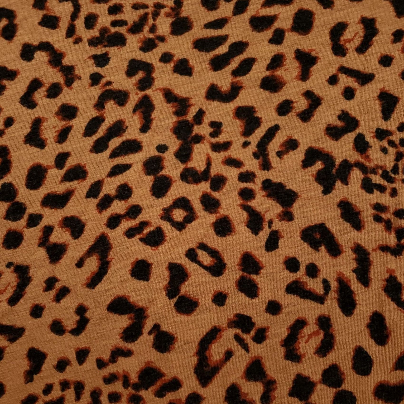 Vintage We The Free Clarity T Shirt Womens XS Brown Leopard Print Short Sleeve Pullover Round Neck Casual Basic Fashion Knit Top Mens Womens Girls Boys Size XS / US 0-2 / IT 36-38 - 3 Thumbnail