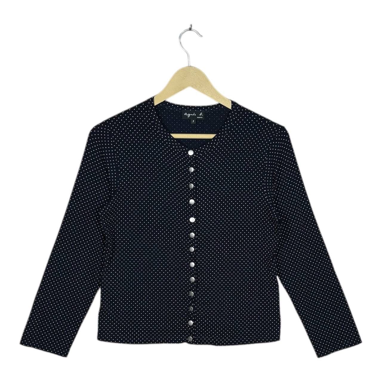 agnes b. AGNES B. Polka Dot Snap Cardigan Crop Top Vtg 90s Y2k Size M / US 6-8 / IT 42-44 - 1 Thumbnail