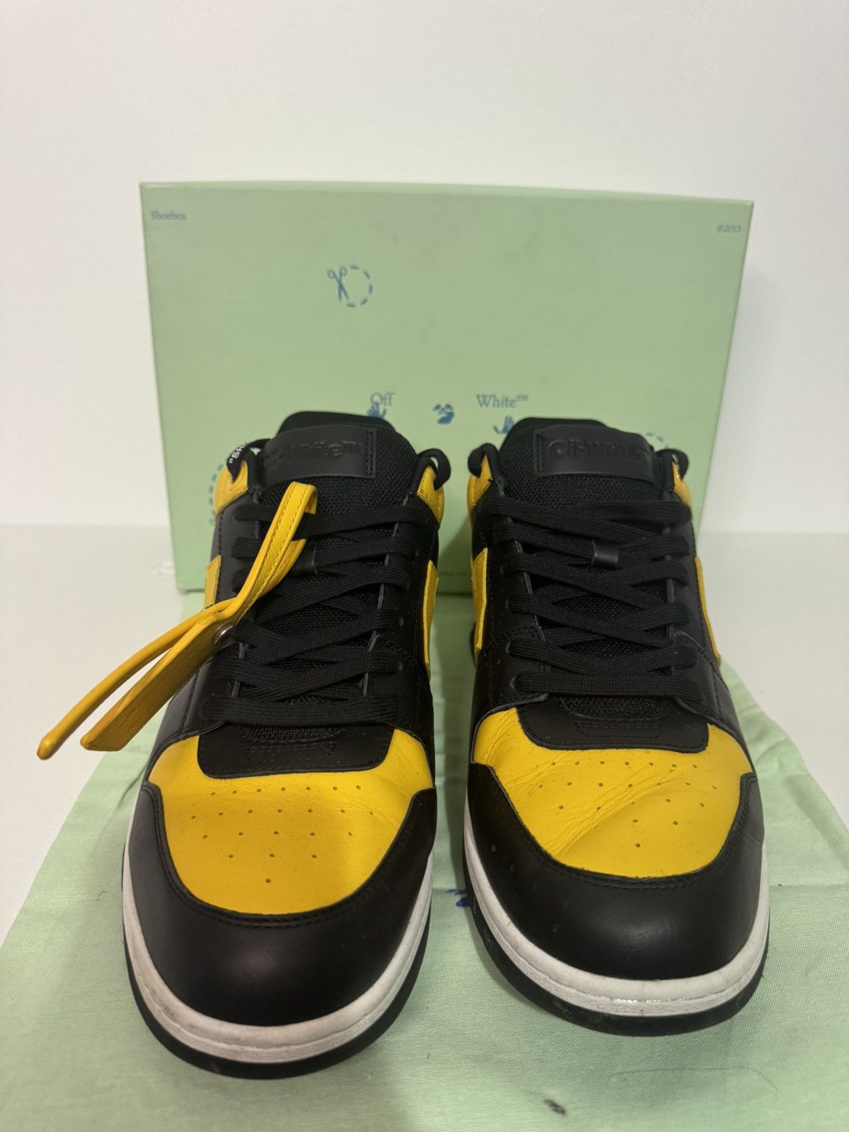 Off-White Off-White Out Of Office Sneakers Yellow/black SZ 48 w/ Box Size US 14 / EU 47 - 2 Thumbnail