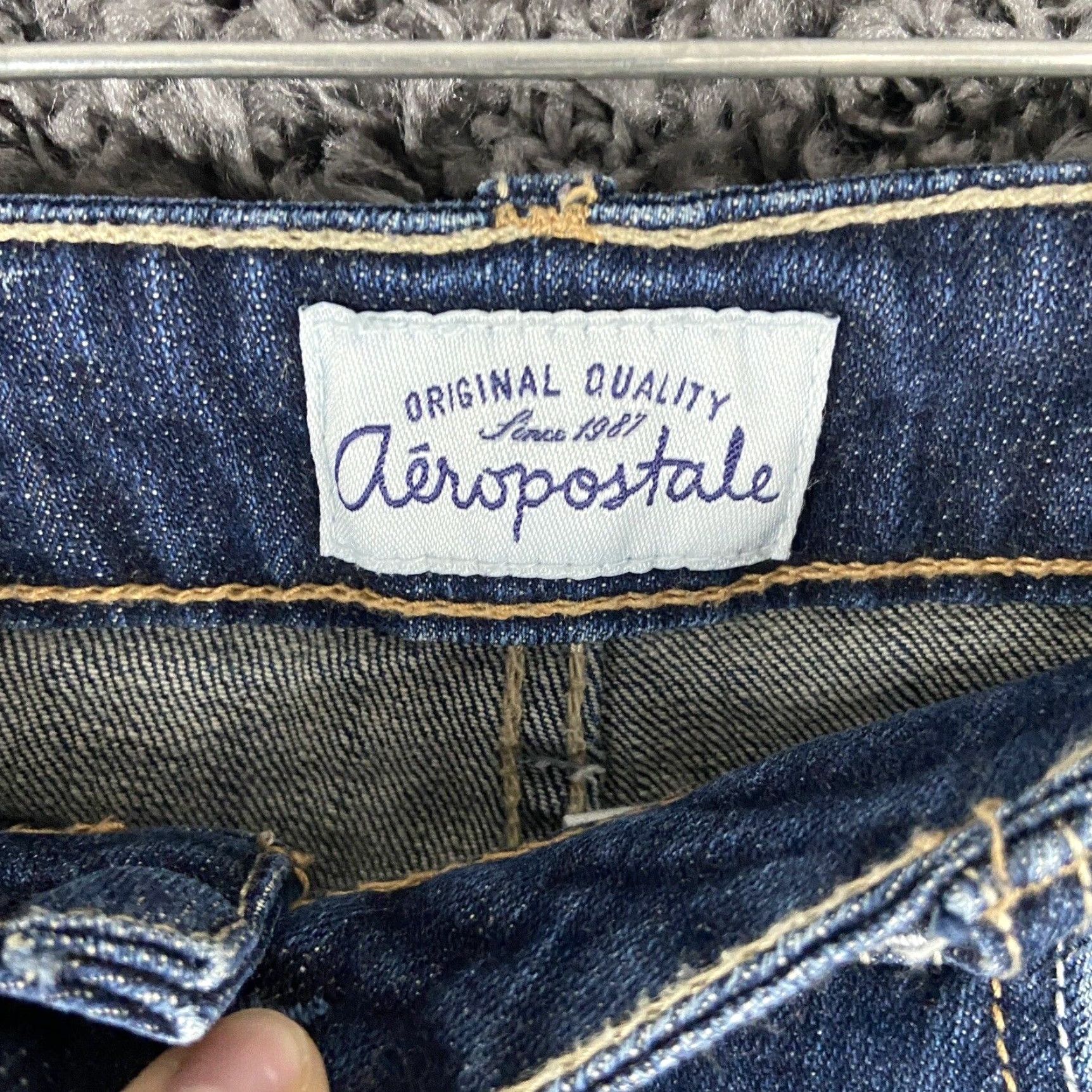 Vintage Aéropostale Skinny Jeans Women’s 11/12 Blue Regular Size 32" / US 10 / IT 46 - 5 Thumbnail