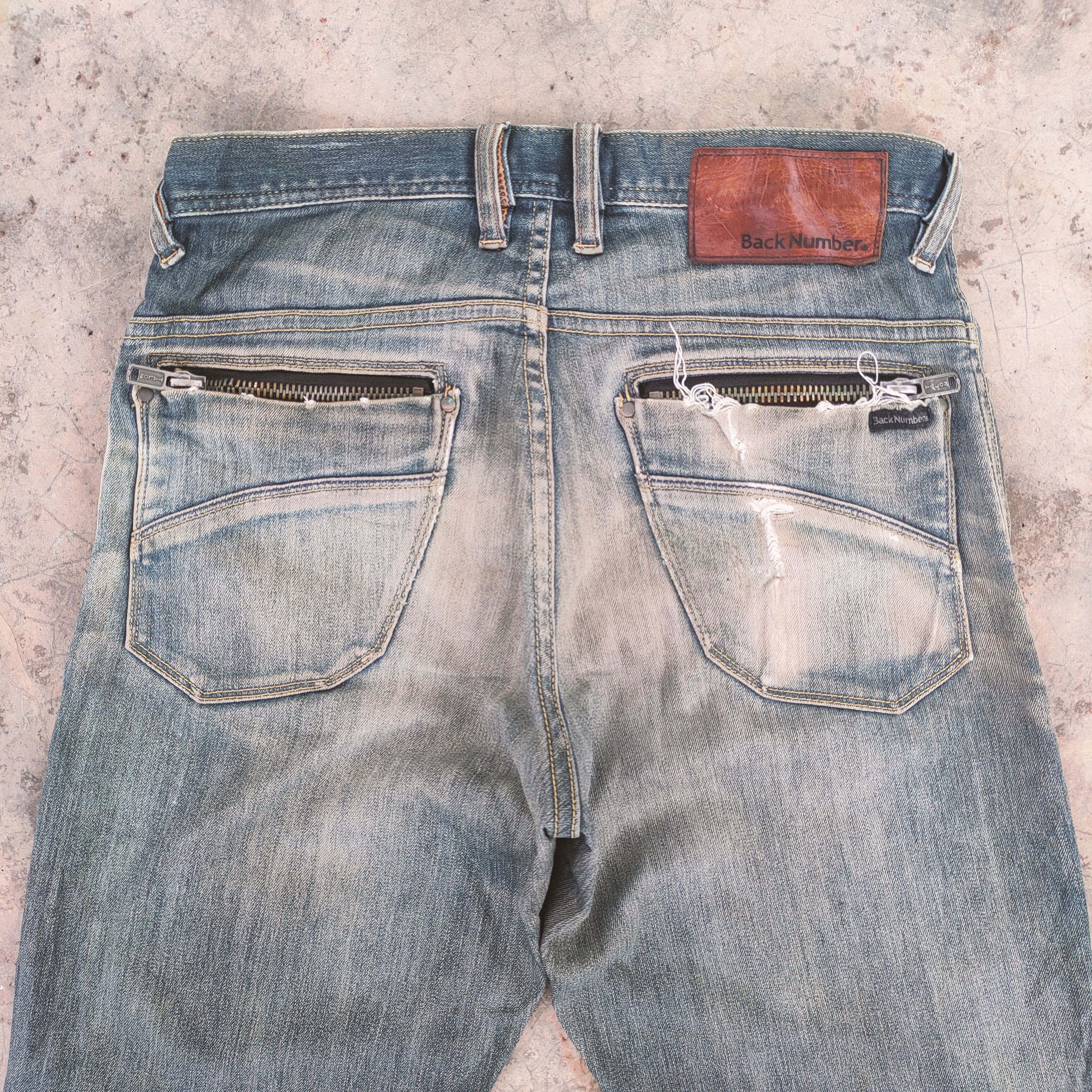 Rusty VINTAGE BACK NUMBER RUSTY RIPPED FADED JEANS DENIM PANTS Size US 30 / EU 46 - 9 Thumbnail