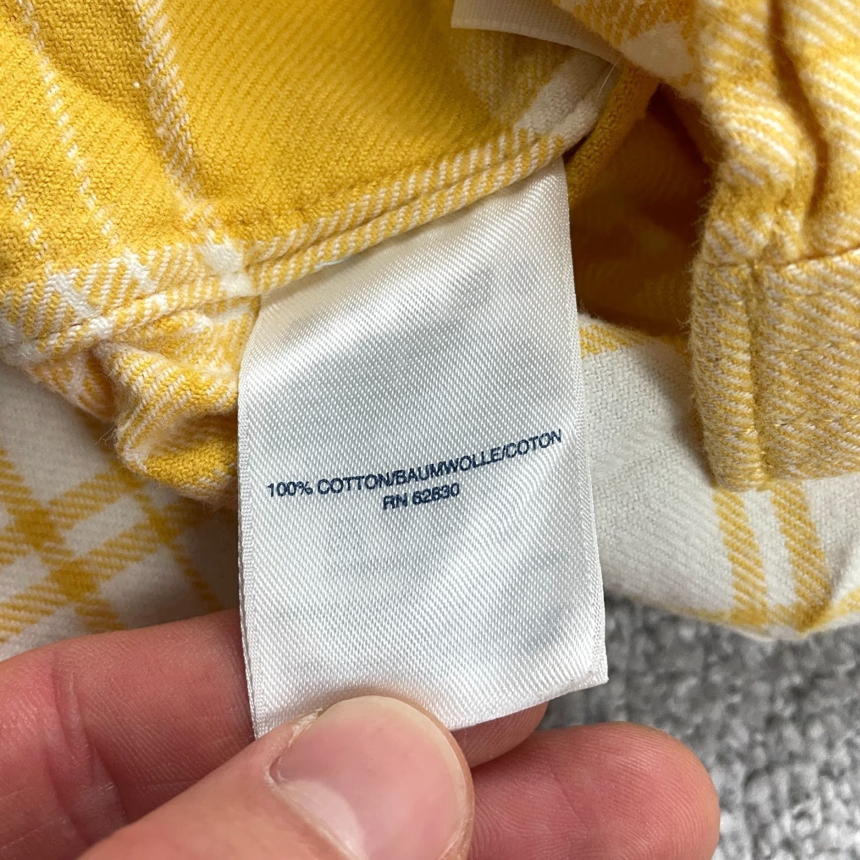 Lands' End VINTAGE Lands' End Women’s Button Down Shirt Casual Long Sleeve Plaid Cotton Fall Spring Summer Winter Size 2 Yellow White Size XS / US 0-2 / IT 36-38 - 6 Thumbnail