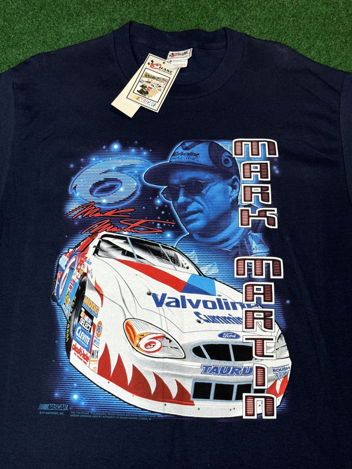 Chase Authentics × Vintage Vintage 90s Y2K Mark Martin Valvoline Nascar Racing T Shirt Size US L / EU 52-54 / 3 - 2 Thumbnail