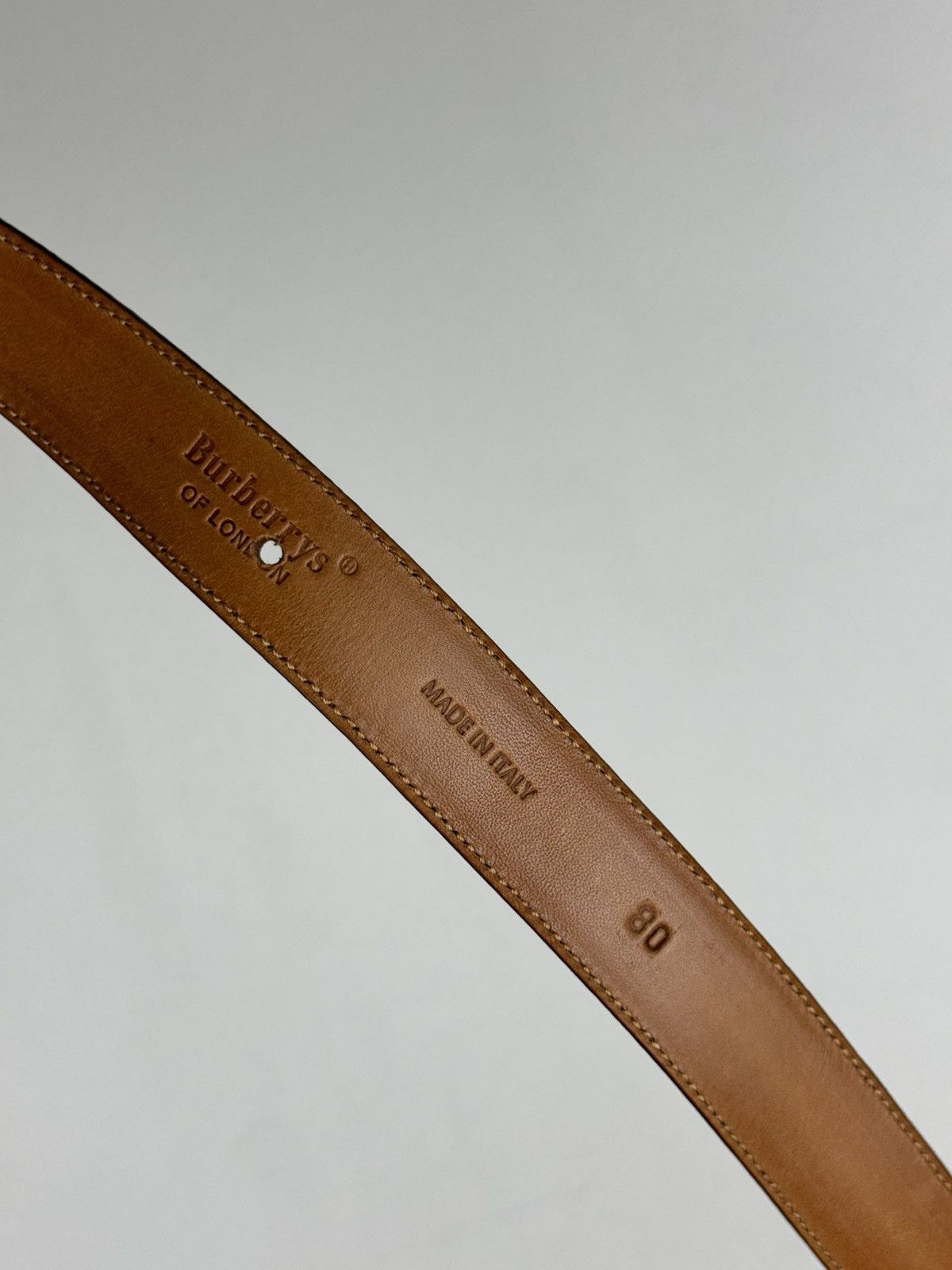 Burberry × Leather Leather belt Burberry y2k original luxury casual item Size ONE SIZE - 5 Thumbnail