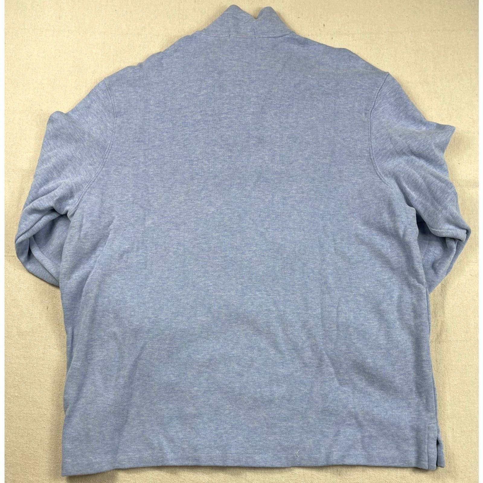 Polo Ralph Lauren Polo Ralph Lauren Sweater Mens 1/4 Zip Mock Neck Ribbed Light Blue XXL Logo Pullover Size US XXL / EU 58 / 5 - 3 Thumbnail