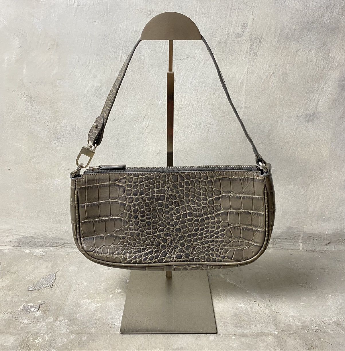 By Far By Far Rachel Small Croc-Embossed Shoulder Bag Size ONE SIZE - 1 Thumbnail