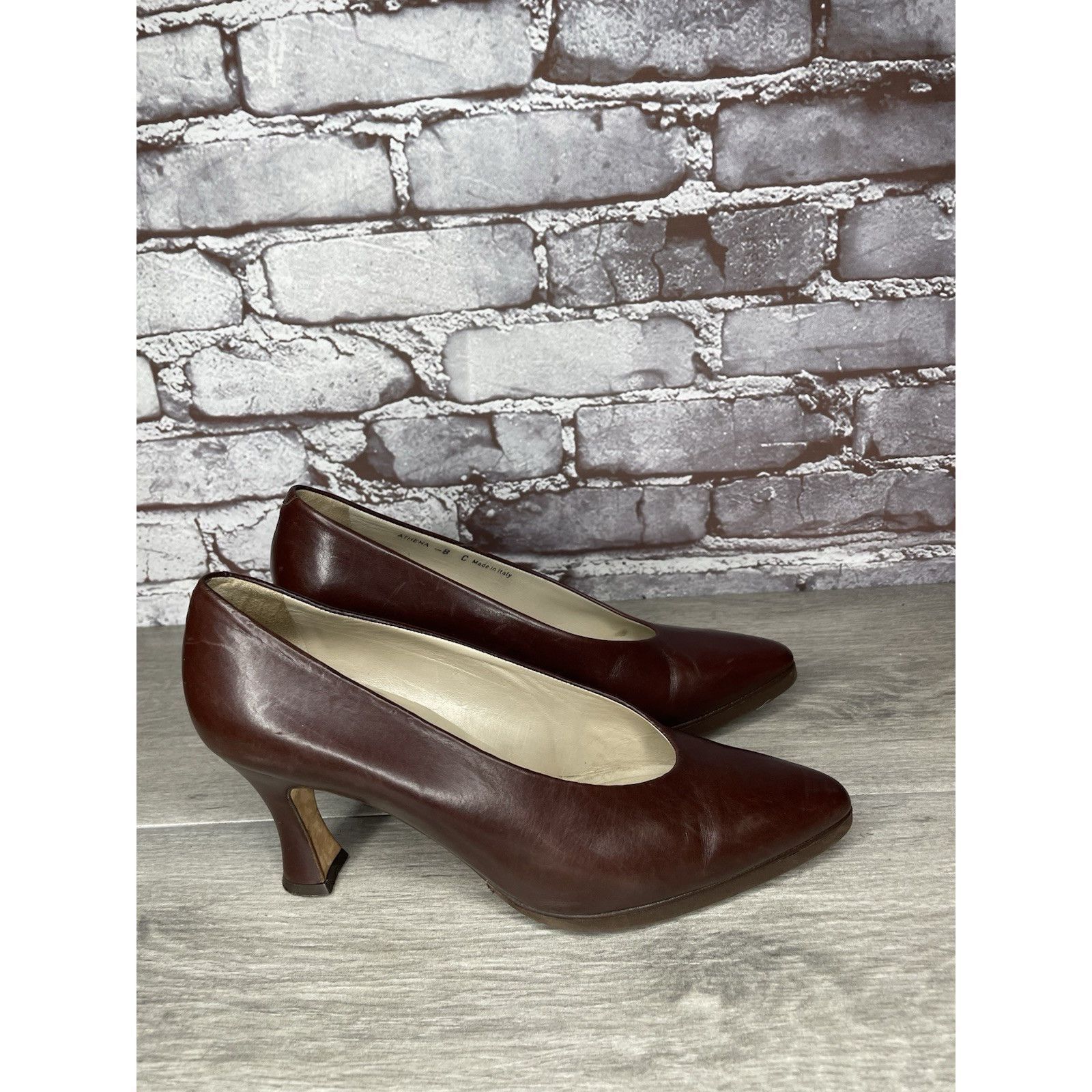 Bally Bally Athena Brown Leather Pointed Toe Pumps Dress Heels Wom Size US 8 / IT 38 - 18 Thumbnail