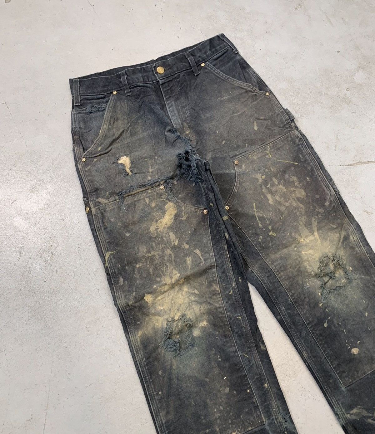 Carhartt Vintage carhartt b01 blk double knee denim Size US 30 / EU 46 - 9 Thumbnail