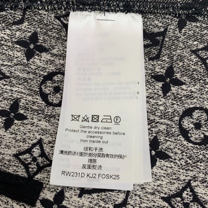 Louis Vuitton Louis Vuitton 23 black and grey logo full print cotton sin Size 35" - 6 Thumbnail