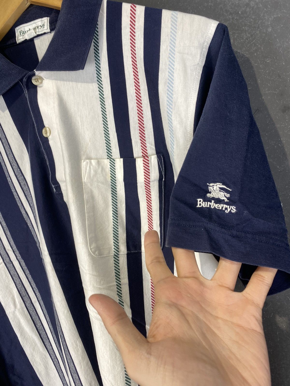 Burberry × Burberry Prorsum × Vintage Burberry Striped Polos Tee Size US M / EU 48-50 / 2 - 3 Thumbnail