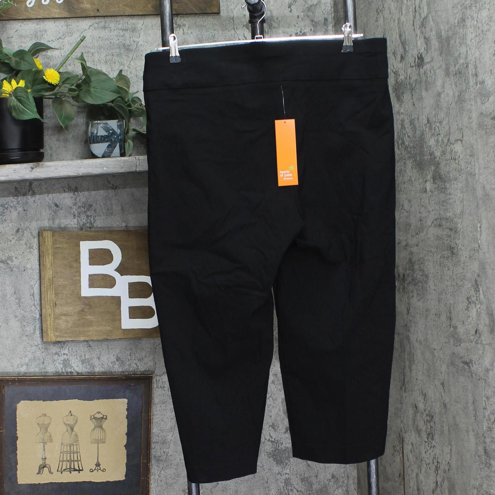 Other Nwt Hearts Of Palm Stretch Pull-on Capri Pants Black 18w Size 40" / US 18 - 2 Thumbnail
