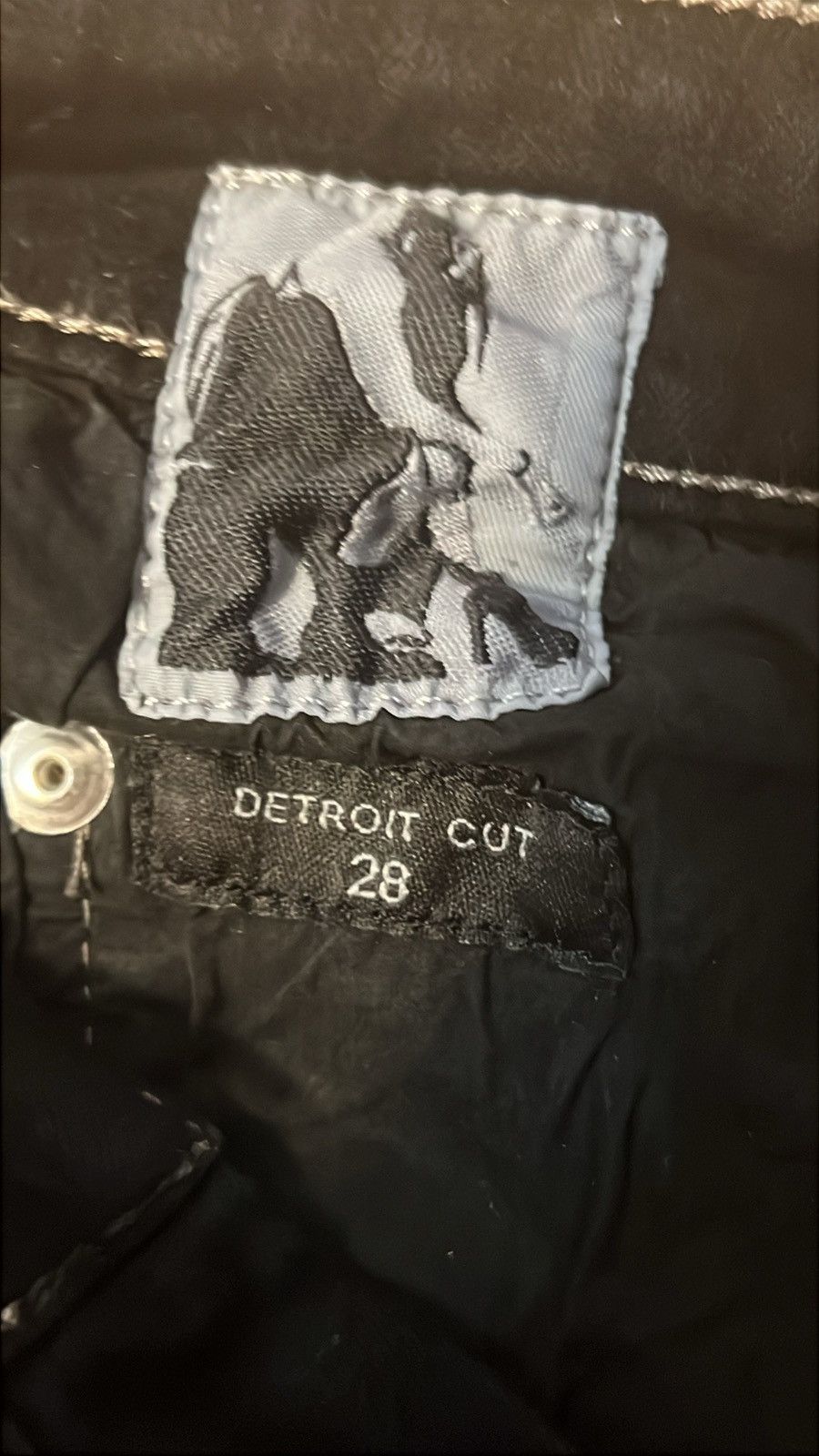 Rick Owens × Rick Owens Drkshdw Rick Owens Waxed Detroits SBB Size US 29 - 7 Thumbnail