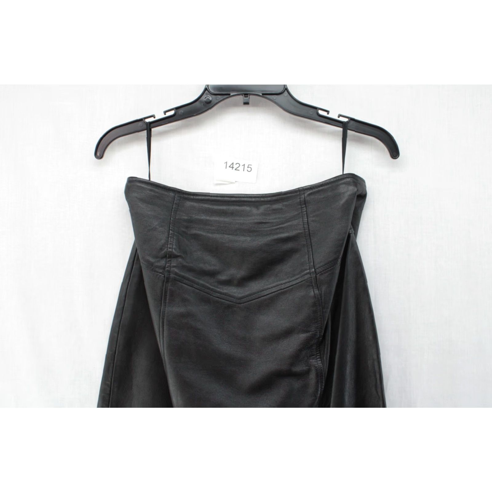 Vintage VINTAGE Hasting & Smith Leather Skirt Black Size 12 Women Mini Knee Length Gothic 80s 90s Disco Party Autumn Winter Spring Summer Womens Size 34" / US 12 / IT 48 - 7 Thumbnail