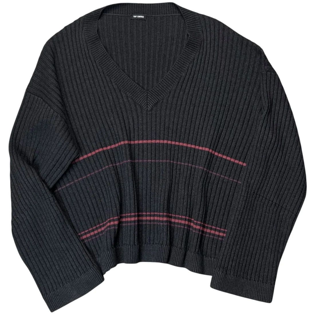 Raf Simons Raf Simons Slouchy Fisherman Stripe Knit Sweater - SS18 Size US M / EU 48-50 / 2 - 1 Thumbnail