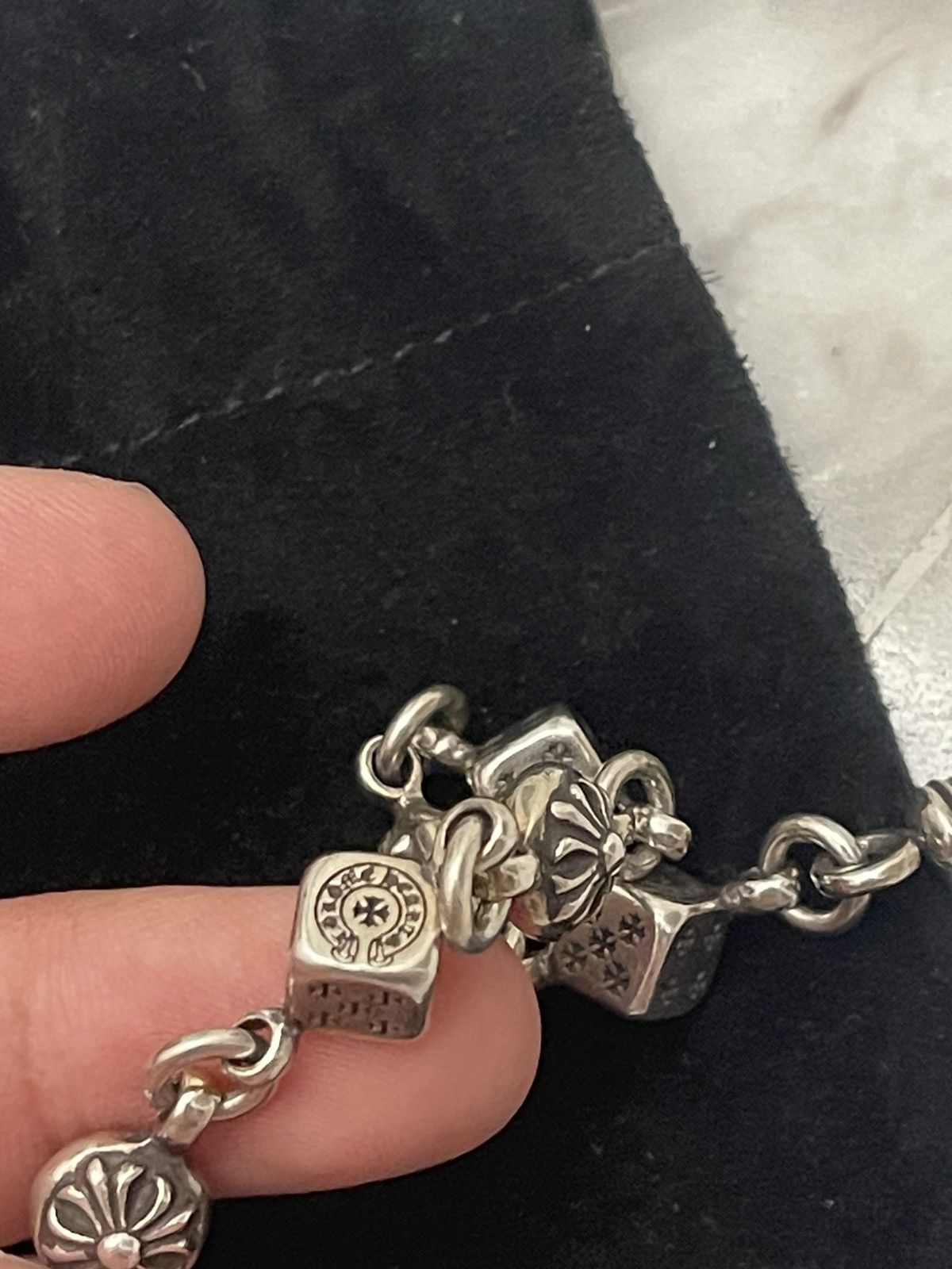 Chrome Hearts RARE ! Chrome hearts dice and crossball bracelet 7” long Size ONE SIZE - 9 Thumbnail