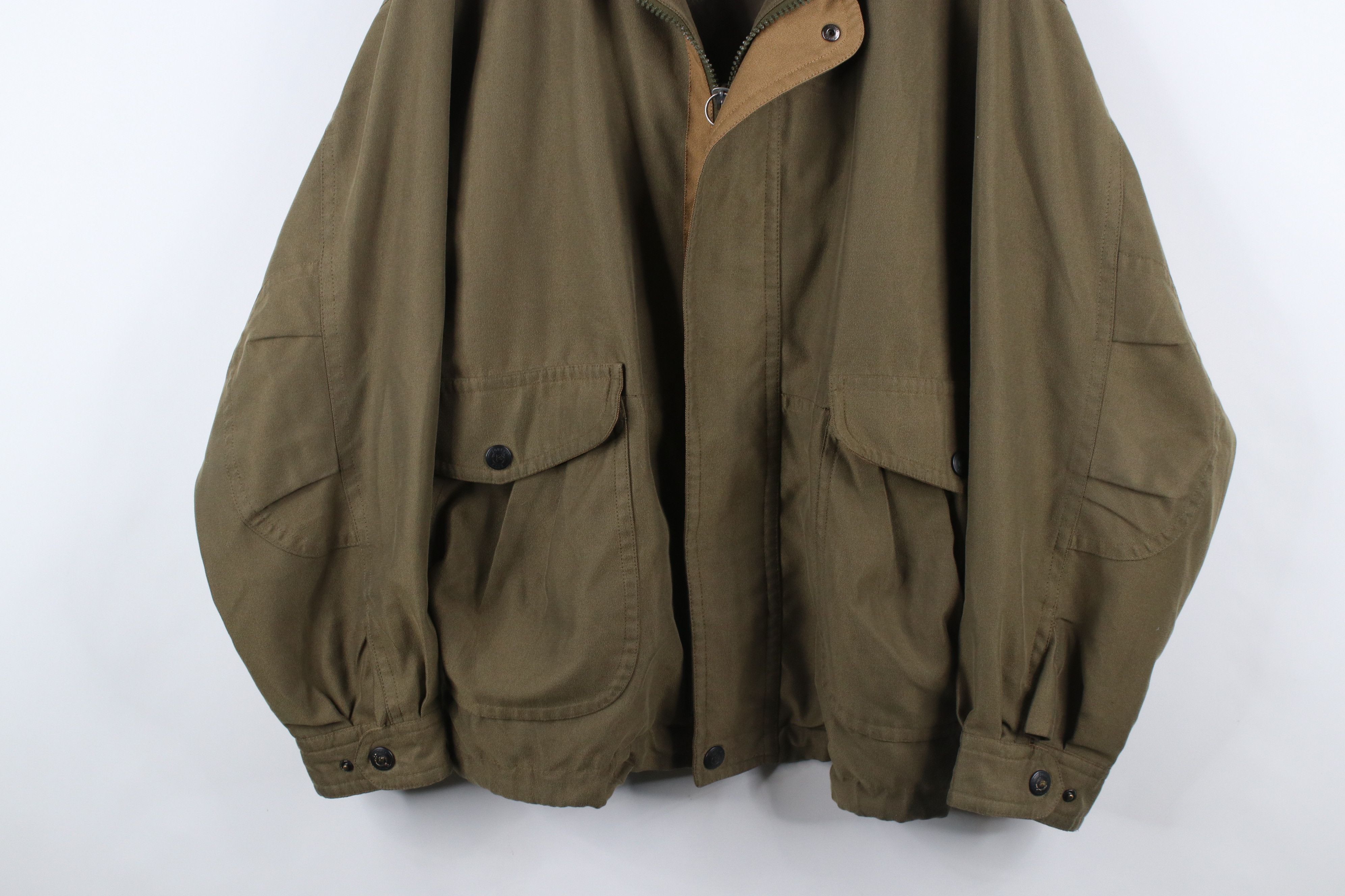 Vintage Vintage 90s Streetwear Pocket Full Zip Bomber Jacket Green Size US L / EU 52-54 / 3 - 3 Thumbnail