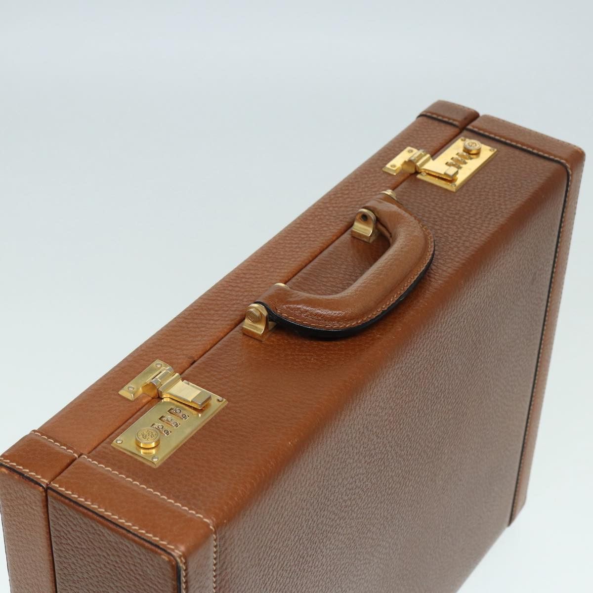 Loewe LOEWE Anagram Attache Case Trunk Leather Brown Gold Size ONE SIZE - 6 Thumbnail