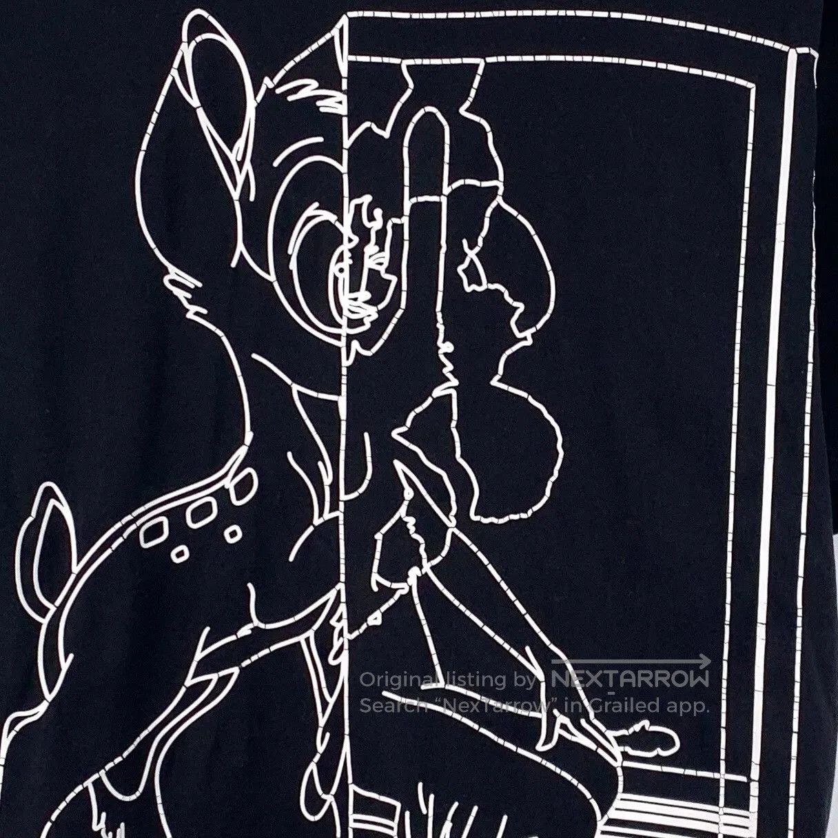 Givenchy Givenchy Black Deer Print Cotton Crewneck T-shirt. Size XS / US 0-2 / IT 36-38 - 4 Thumbnail