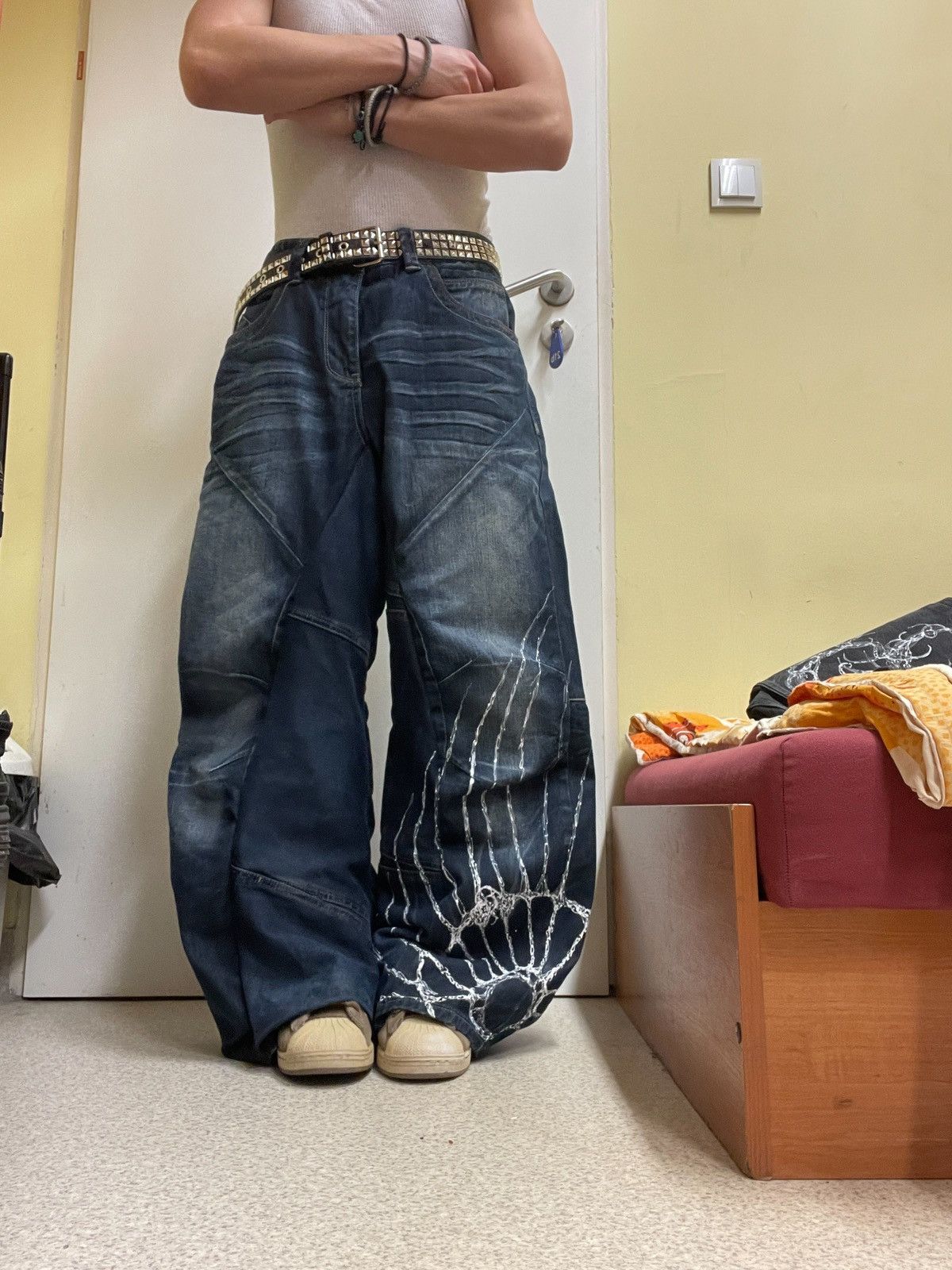 Handmade × Tribal Streetwear × Vintage 💥Tribal Streetwear Baggy Castommade Pants 💥 Size US 37 - 6 Thumbnail