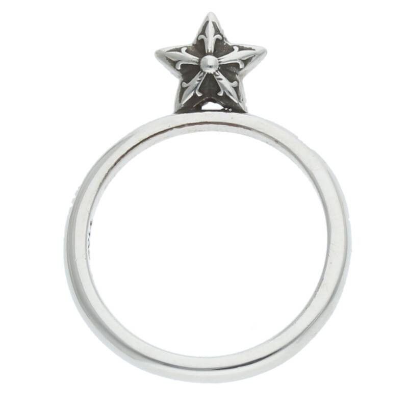 image of Chrome Hearts Bubble Gum Star Ring - Size 3 in Silver, Men's