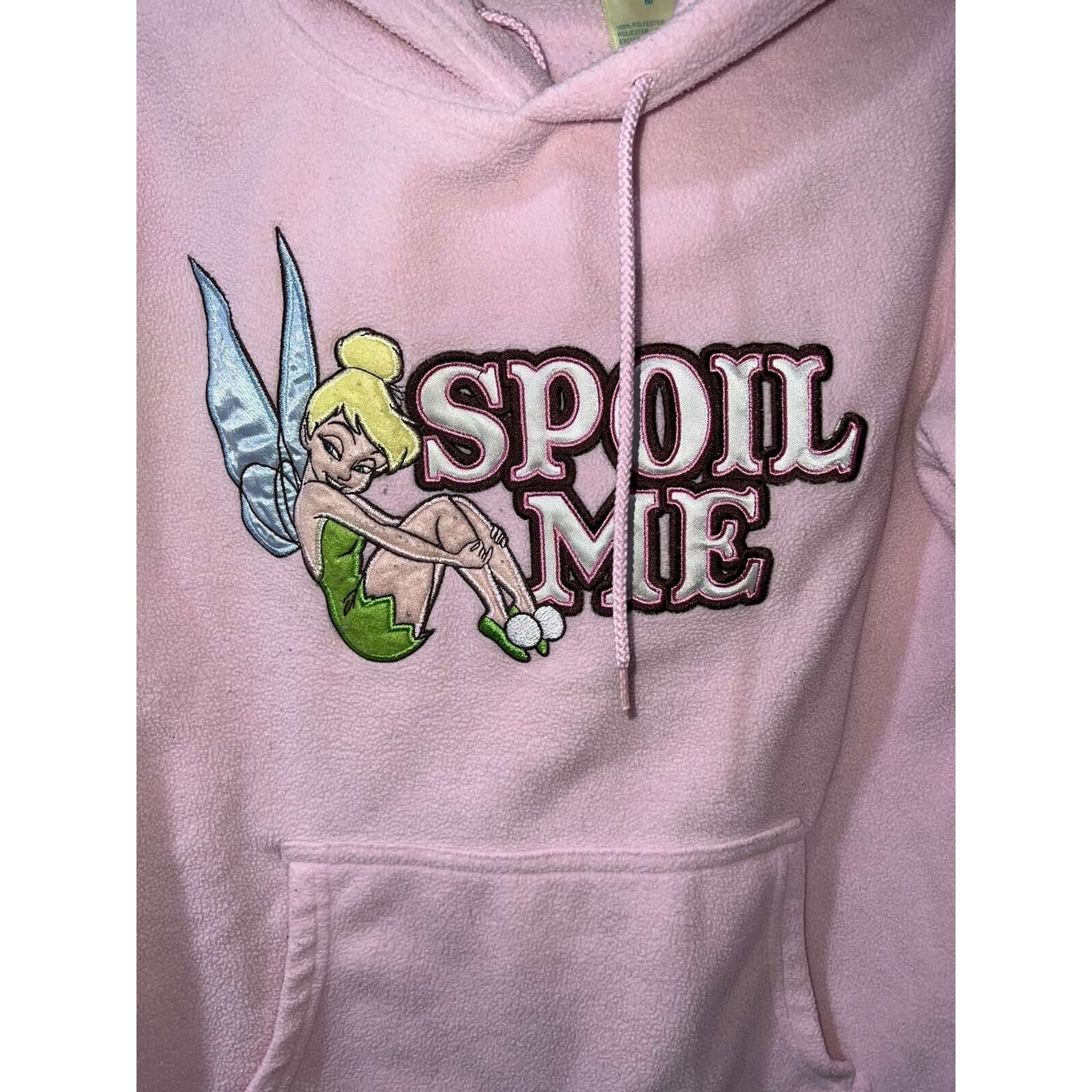 Disney Disney Tinkerbell Spoil Me Pink Fleece Pullover M A000393 Size M / US 6-8 / IT 42-44 - 3 Thumbnail